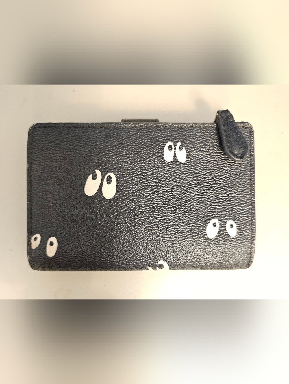 COACH Black "Spooky Eyes" Compact Wallet - Picture 2 of 9